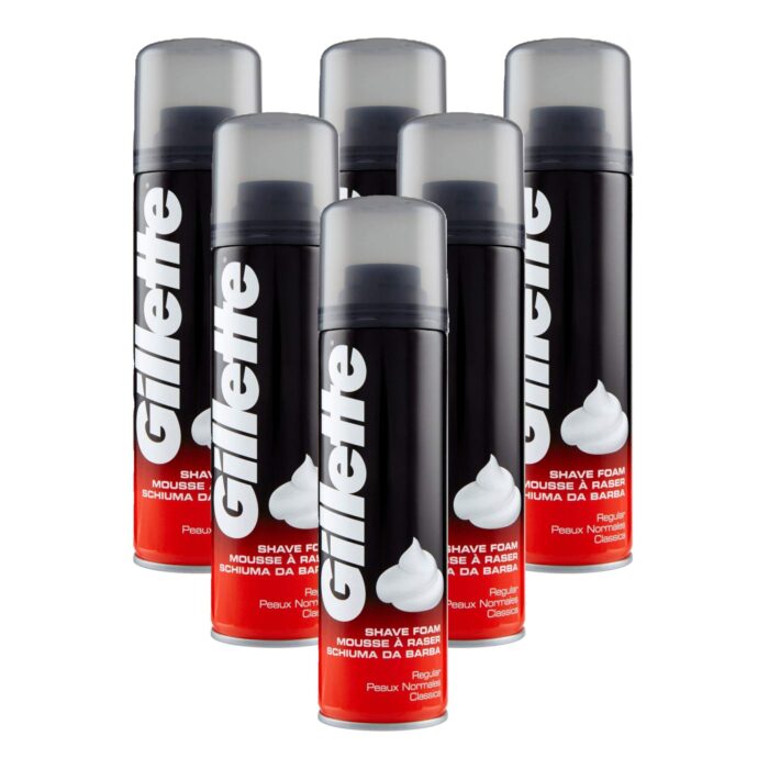 Gillette Foam Regular 200Ml X 6 - Image 1