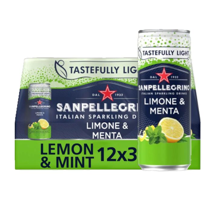 San Pellegrino Limone Mente Lemon & Mint 12 X 330Ml - Image 1