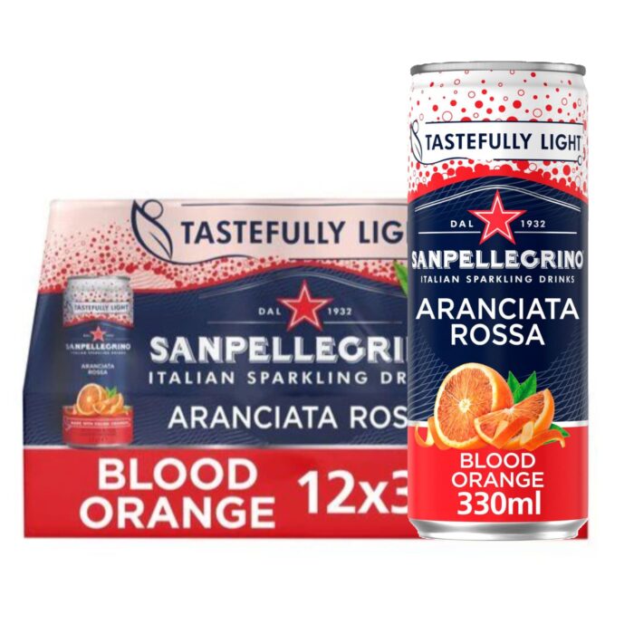 San Pellegrino Aranciata Rossa (Blood Orange) 12 X 330Ml - Image 1