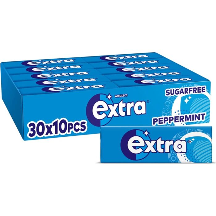 Extra Peppermint Sugarfree Chewing Gum 10's x 30 - Image 1