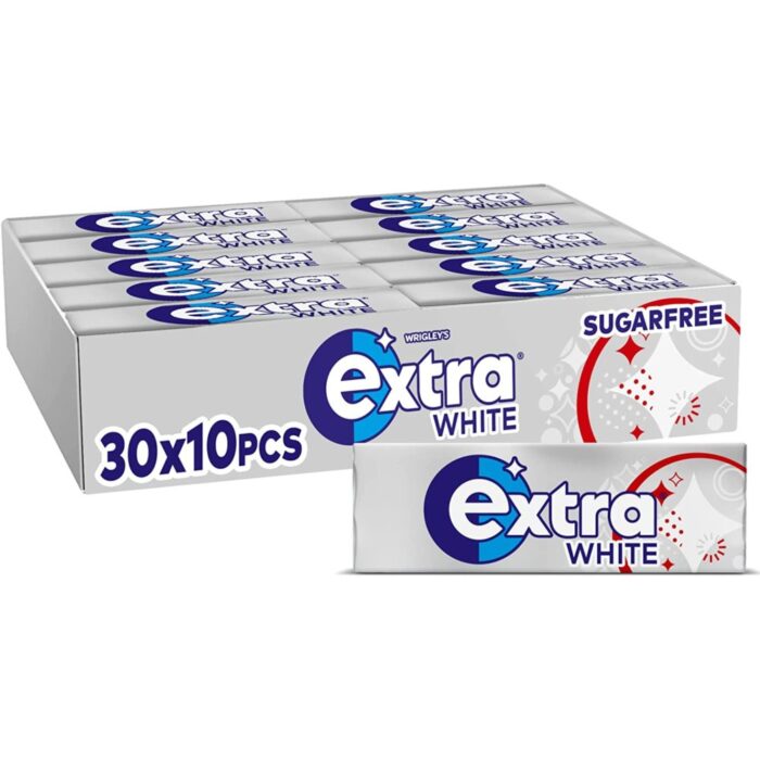Extra White Chewing Gum Sugar Free 10's x 30 - Image 1
