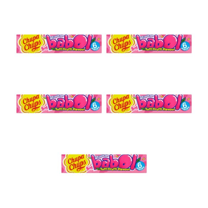 Chupa Chups Babol Tutti Frutti 28g x 5 - Image 1