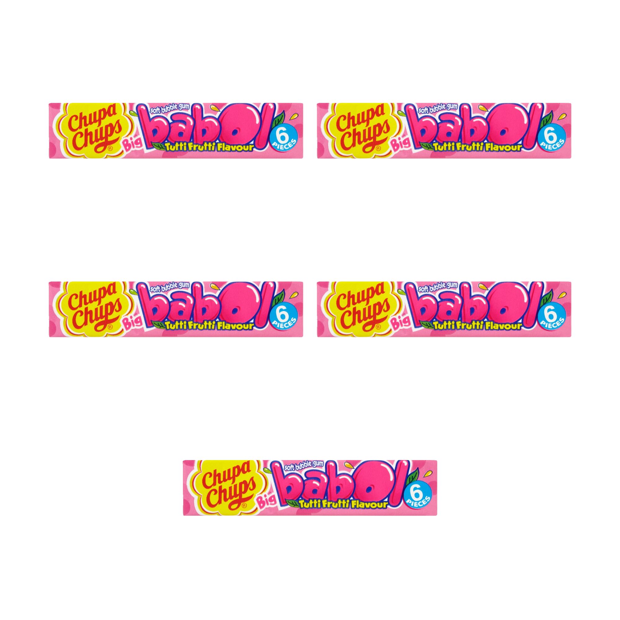 582335-5.jpg Chupa Chups Babol Tutti Frutti 28g x 5 - Image 1