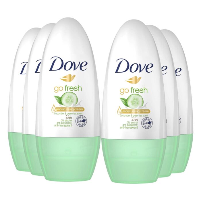Dove Go Fresh Cucumber & Green Tea 50Ml X 6 - Image 1