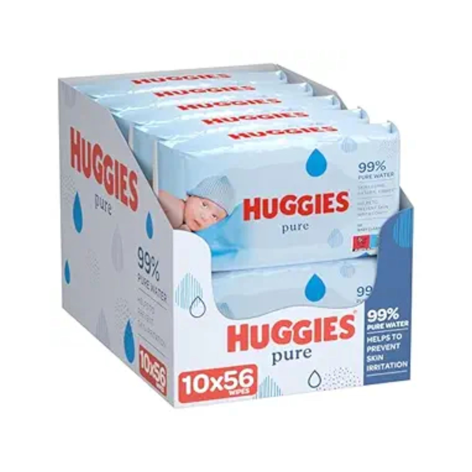 68558.jpg Huggies Baby Wipes Pure 56 X 10 - Image 1