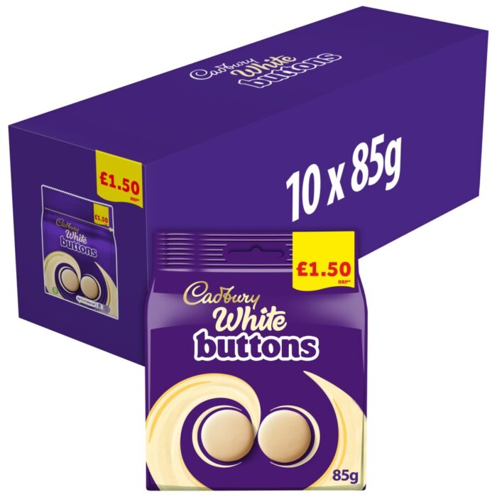 Cadbury White Buttons PM 85g x 10 - Image 1