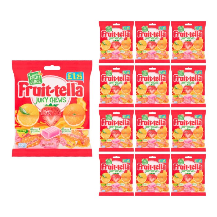 Fruit-tella Juicy Chews 135g x 12 - Image 1