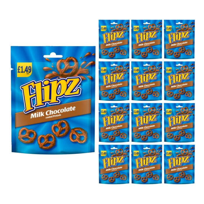 Flipz Milk Chocolate 80g x 12 - Image 1