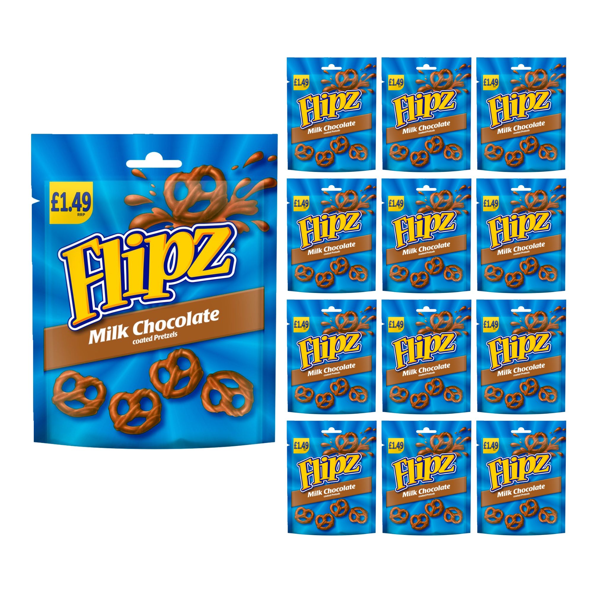 817866.jpg Flipz Milk Chocolate 80g x 12 - Image 1
