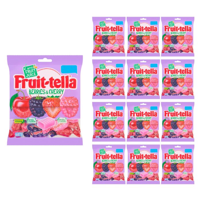 Fruit-tella Berries & Cherry 135G x 12 - Image 1