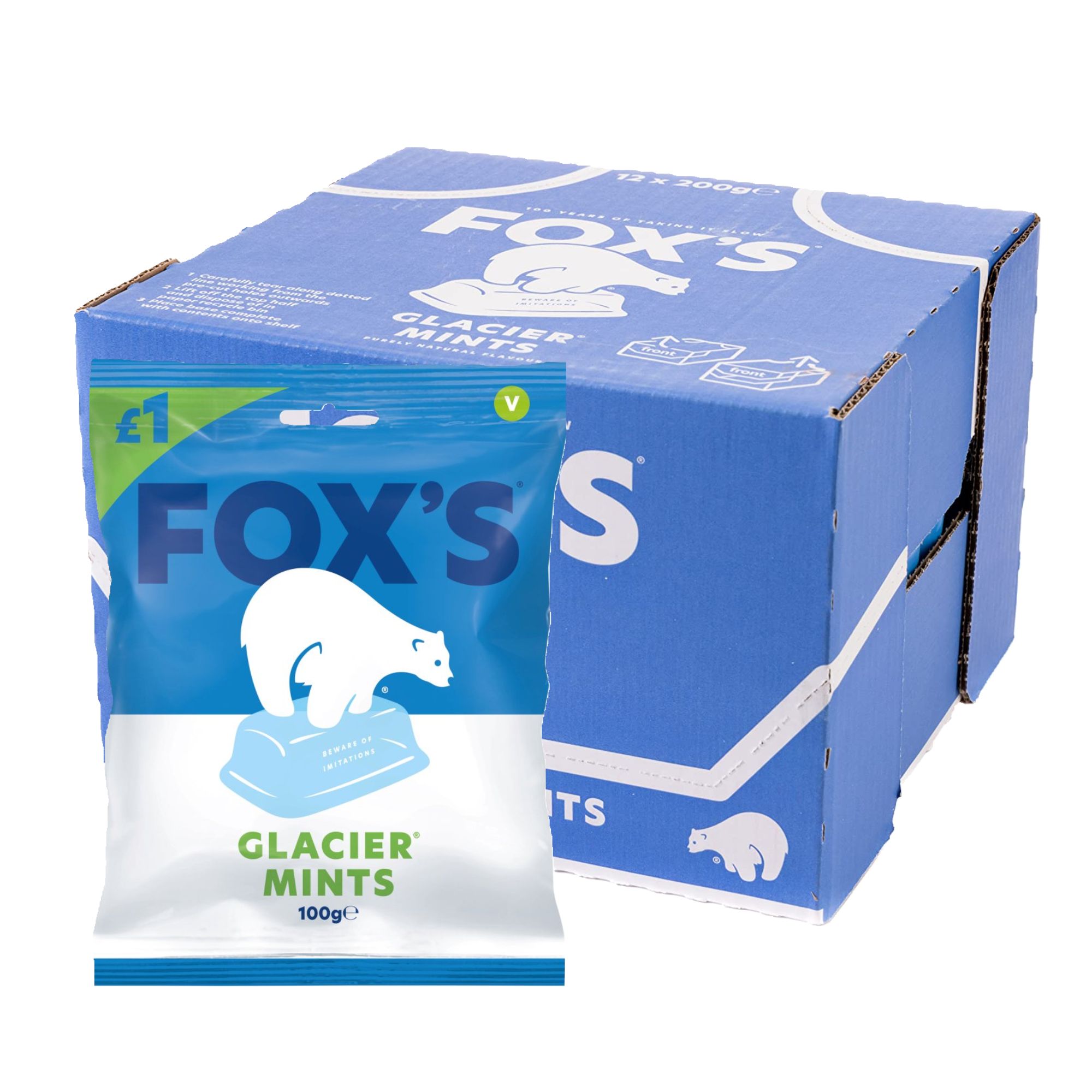 822696.jpg Fox's Glacier Mints 100g x 12 - Image 1