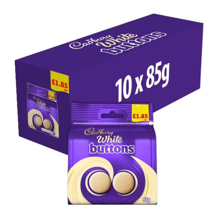 Cadbury White Buttons PM 85g x 10 - Image 1