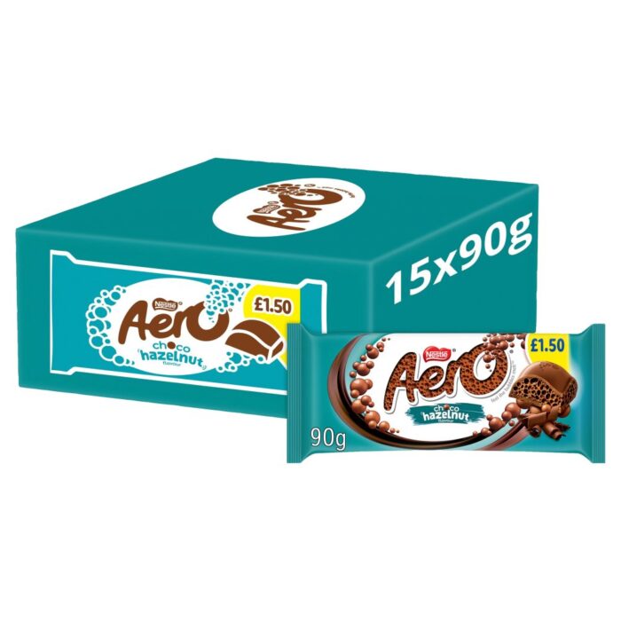 Aero Hazlenut Block 90g x 15 - Image 1