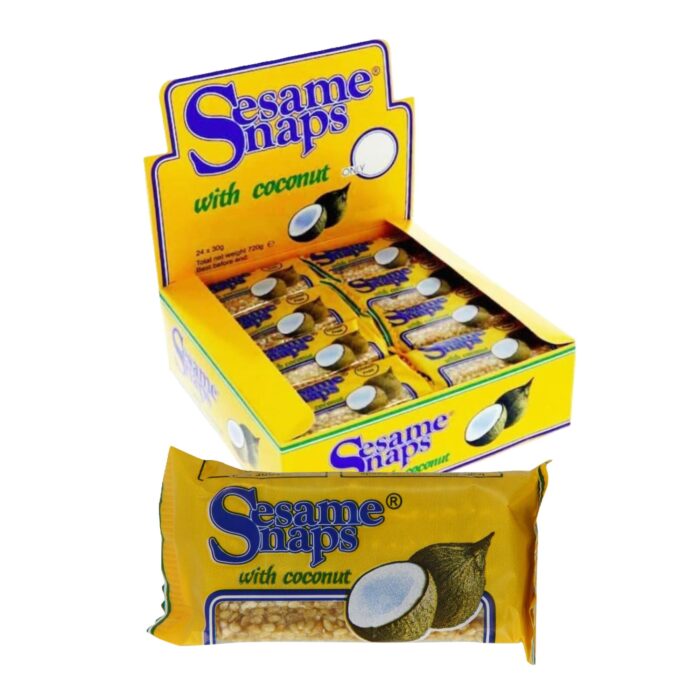 Sesame Snaps Coconut 30g x 24 - Image 1