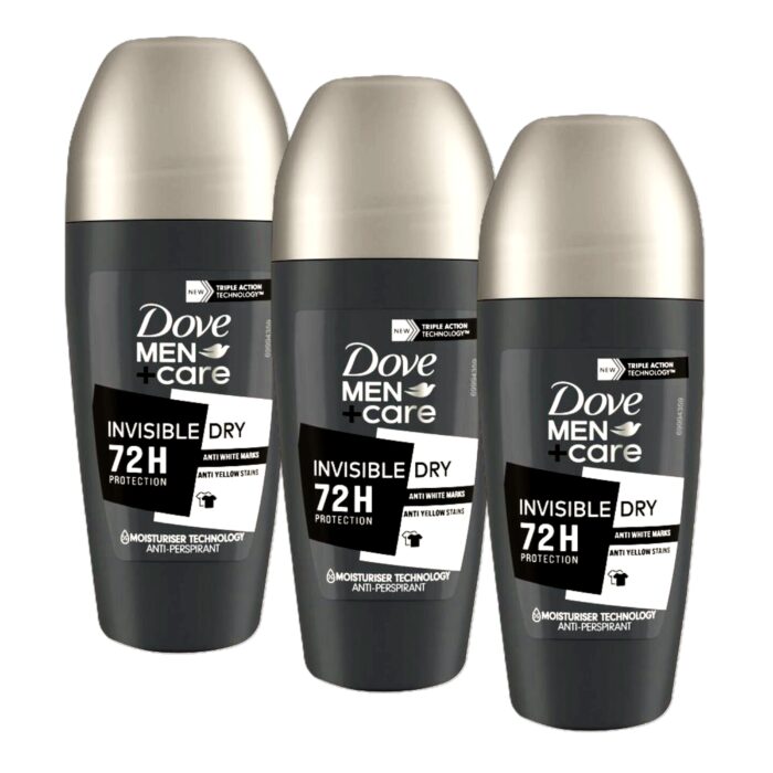 Dove Men Care Invisible Dry 50Ml X 3 - Image 1