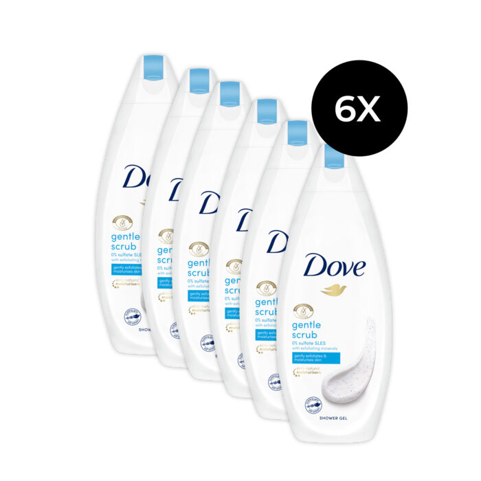 Dove Shower Gel With Gentle Scrub (6Pack X 250Ml) - Image 1