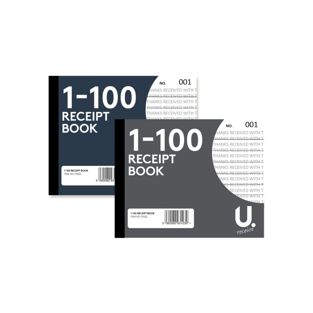 New Project (64) U. RECEIPT BOOK 1-100 PAGES ASSORTED COLOURS - Image 1