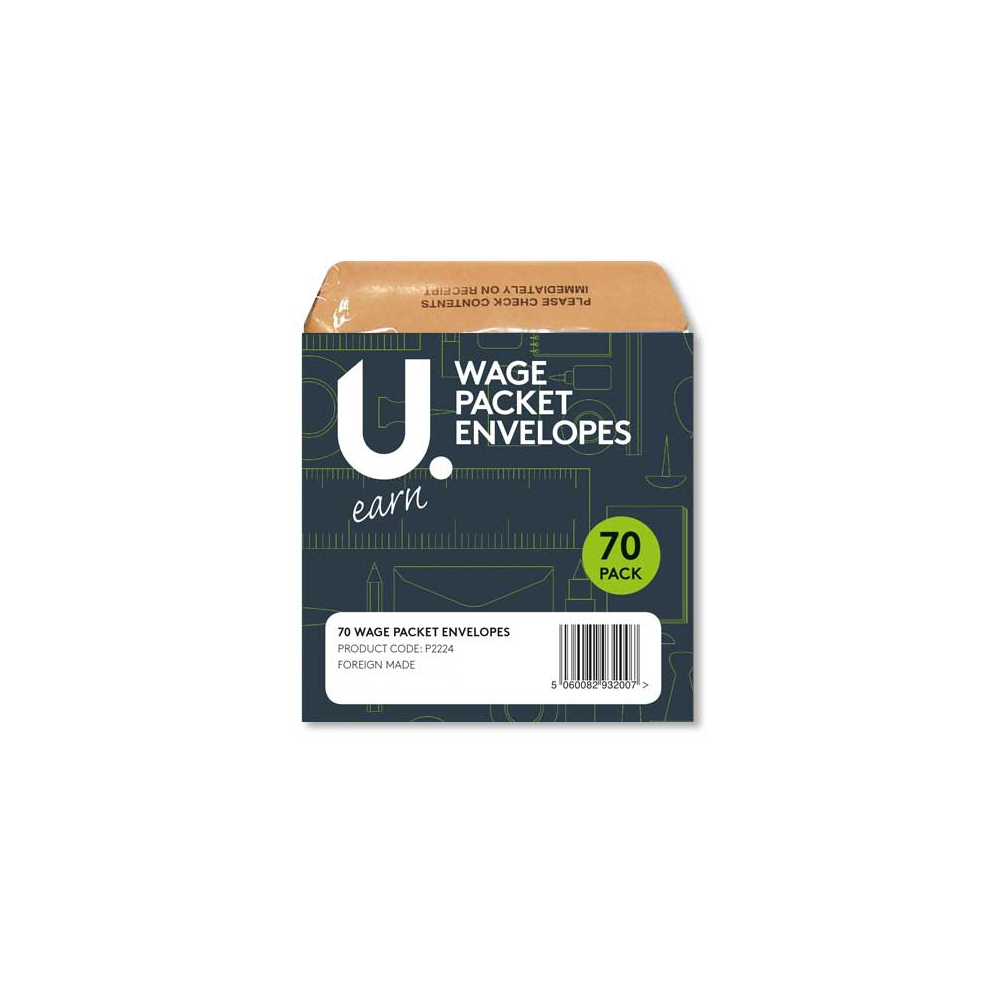 New Project (65) U.EARN WAGE PACKET ENVELOPES 70 PACK - Image 1