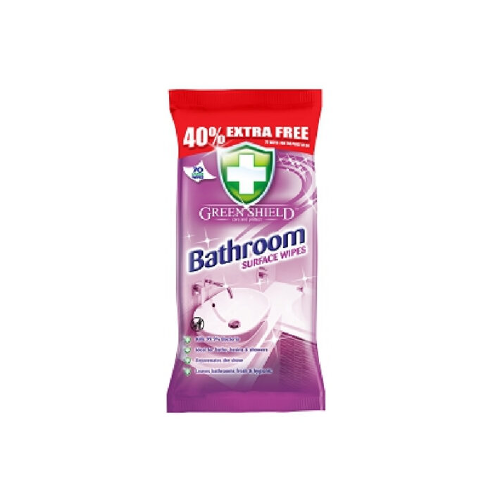 GREENSHIELD BATHROOM SURFACE WIPES 70 SHEETS - Image 1