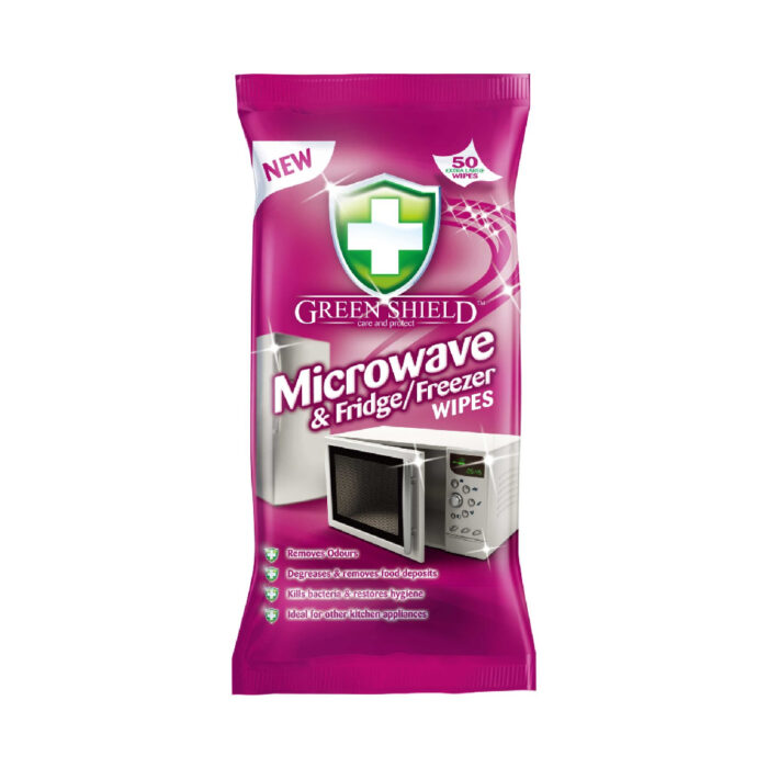 GREENSHIELD MICROWAVE & FRIDGE/FREEZER WIPES 50 SHEETS - Image 1