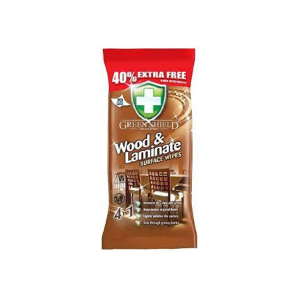 GREENSHIELD WOOD & LAMINATE WIPES 70 SHEETS