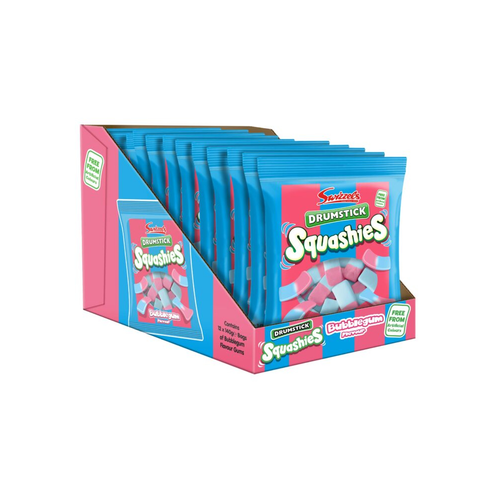 New Project (9) Swizzels Squashies Drumstick Bubblegum Flavour 120g x 12 - Image 1