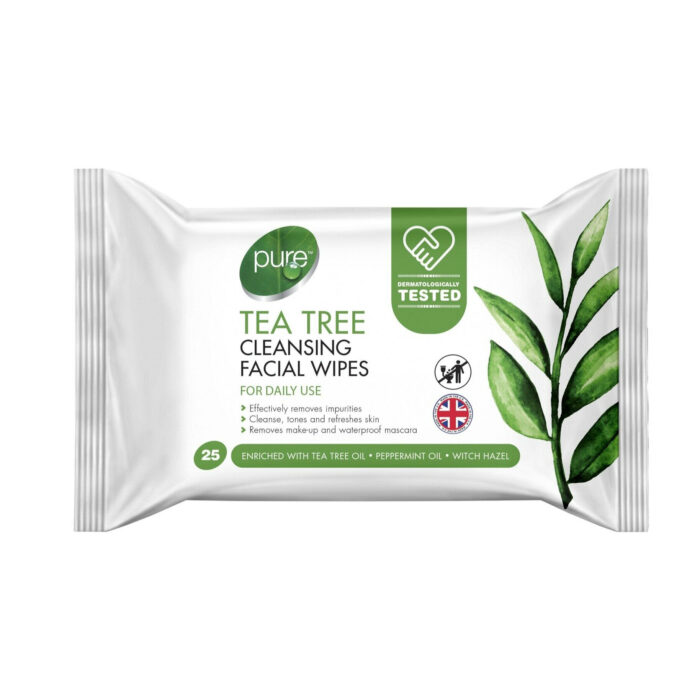 Pure Wipes Tea Tree (12Pack X 25) - Image 1