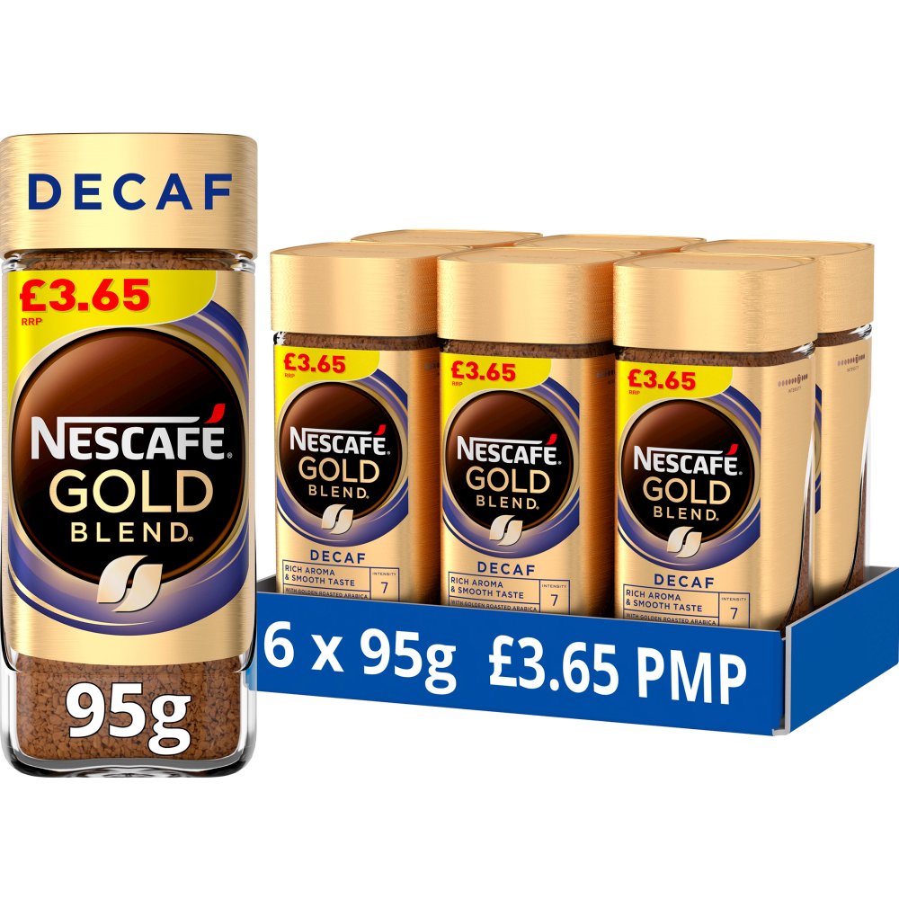 gold-dec.jpg Nescafe Gold Blend Decaf  6 x 95g - Image 1