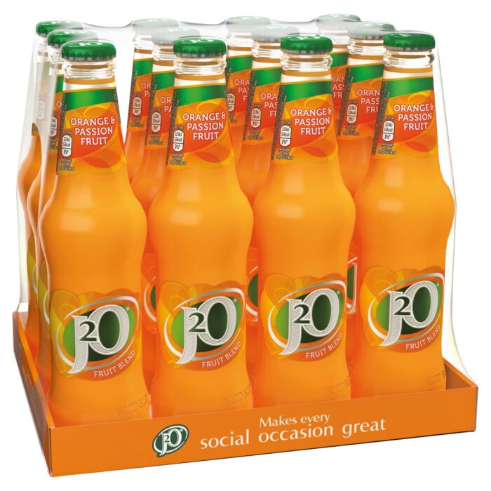 J2O Orange & Passion Fruit 275ml x 12 - Image 1