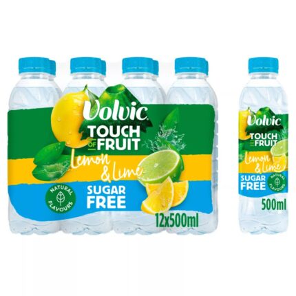 Volvic Touch of Fruit Sugar Free Lemon & Lime 12 x 500ml