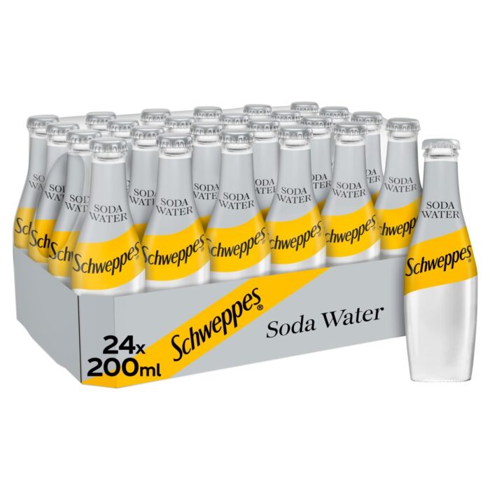 Schweppes Soda Water 200ml x 24 - Image 1