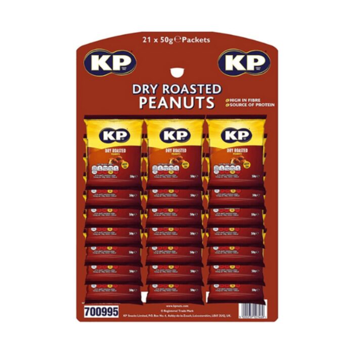 KP Dry Roasted Peanuts (Pubcard) 50g x 21 - Image 1