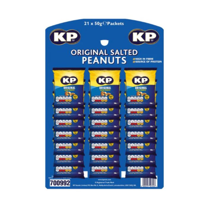 KP Original Salted Peanuts (Pubcard) 50g x 21 - Image 1
