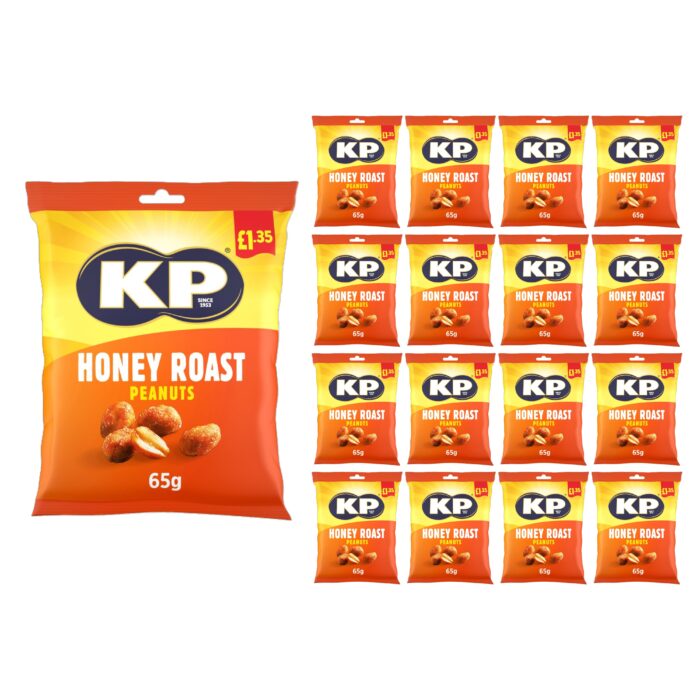 KP Honey Roast Peanuts 65g x 16 - Image 1