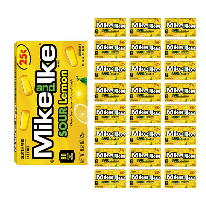 Mike & Ike Sour Lemon 22g x 24 - Image 1
