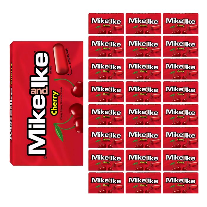 Mike & Ike Cherry Chewy 22g x 24 - Image 1