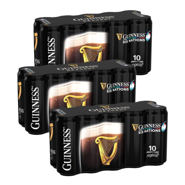Guinness Draught Stout Beer Can 10 x 440ml - Image 1