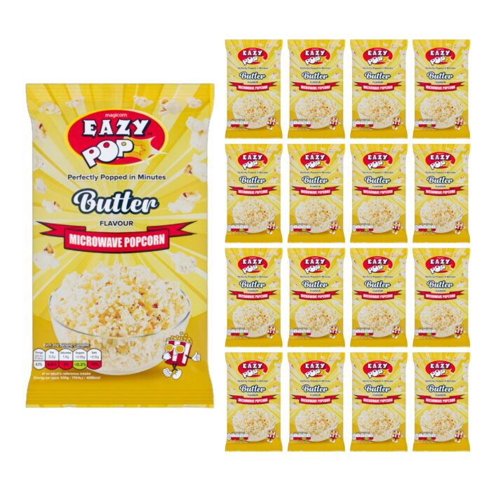 Eazy Pop Butter Microwave Popcorn 85g x 16 - Image 1