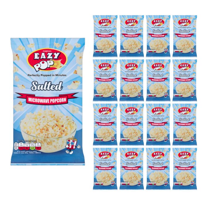 Eazy Pop Salted Microwave Popcorn 85g x 16 - Image 1