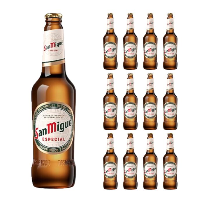 San Miguel Premium Lager Beer 660ml Bottle 12 x 660ml - Image 1