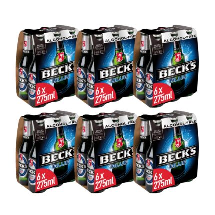 Beck's Blue Alcohol Free Beer Bottles 4 x 275ml x 6