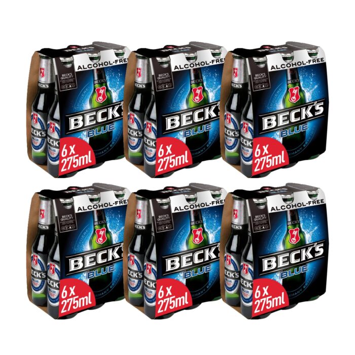 Beck's Blue Alcohol Free Beer Bottles 4 x 275ml x 6 - Image 1
