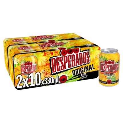Desperados Original Tequila Lager Beer Can 2 x 330ml x 10