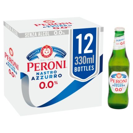 Peroni Nastro Azzurro 0.0% Alcohol Free 12 x 330ml