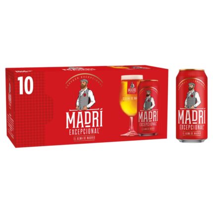 Madri Excepcional Premium Lager Beer Can 440ml x 10