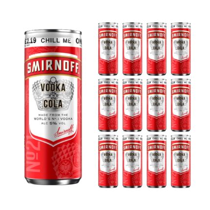 Smirnoff No.21 Vodka and Cola 5% vol Ready to Drink Premix Can PMP £2.19 12 x 250ml