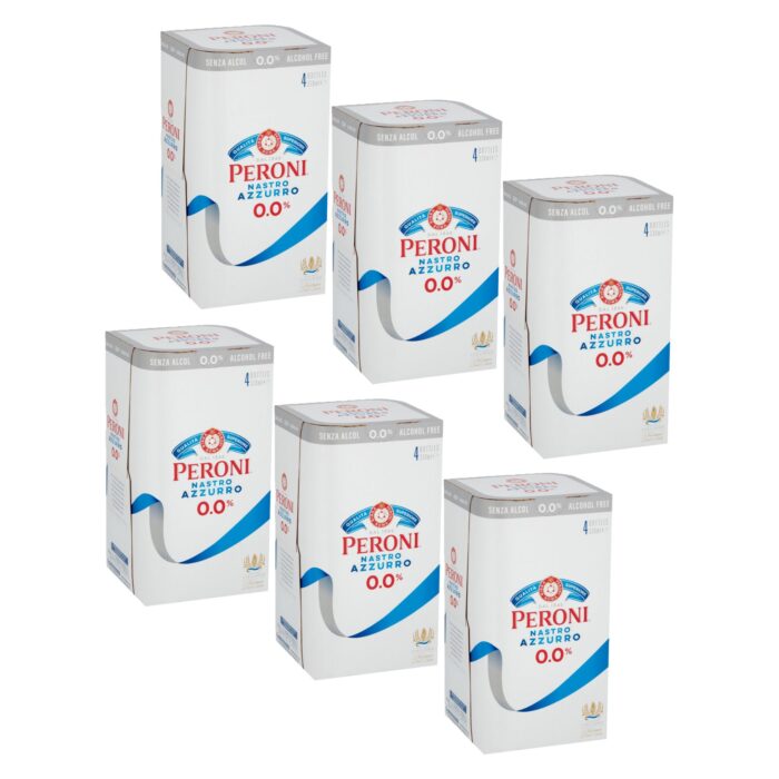 Peroni Nastro Azzurro 0.0% Alcohol Free Beer Bottle 6 x 330ml x 4 - Image 1