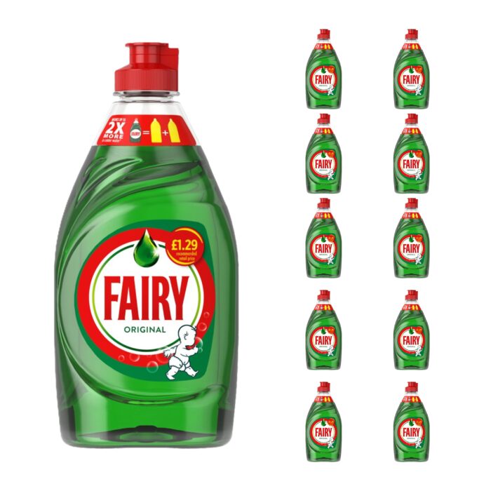 Fairy Washing Up Liquid PMP Original 320ml x 10 - Image 1