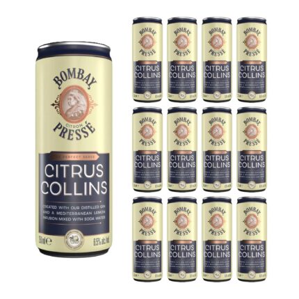 Bombay Citron Pressé Citrus Collins Premix Gin Cocktail 12 x 250ml