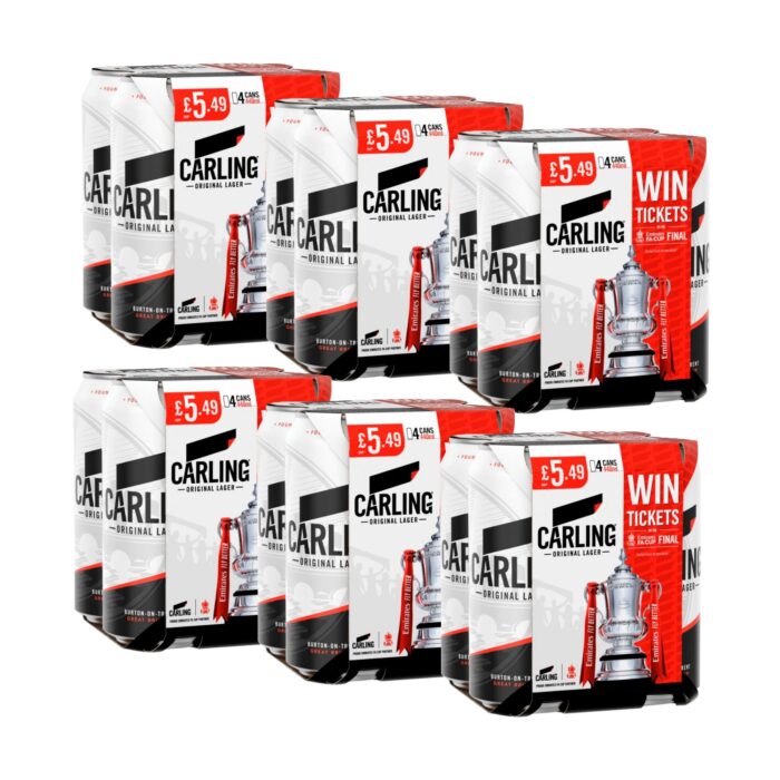 Carling Original Lager Cans 6 x 440ml x 4 - Image 1